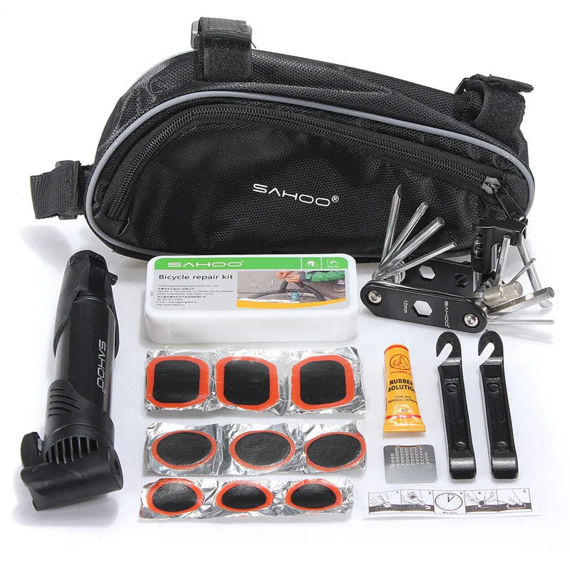 15 in 1 Bicycle Repair Kit - Tools Set with Mini Portable Tire Pump