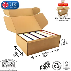34x10x8cm (13x4x3" inches) Cardboard Postal Box