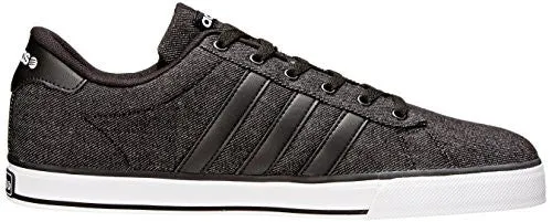 adidas NEO Men's SE Daily Vulc Lifestyle Skateboarding Shoe,Black/Black/White,10.5 M US