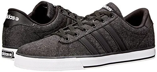 adidas NEO Men's SE Daily Vulc Lifestyle Skateboarding Shoe,Black/Black/White,10.5 M US