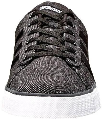 adidas NEO Men's SE Daily Vulc Lifestyle Skateboarding Shoe,Black/Black/White,10.5 M US