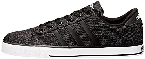 adidas NEO Men's SE Daily Vulc Lifestyle Skateboarding Shoe,Black/Black/White,10.5 M US