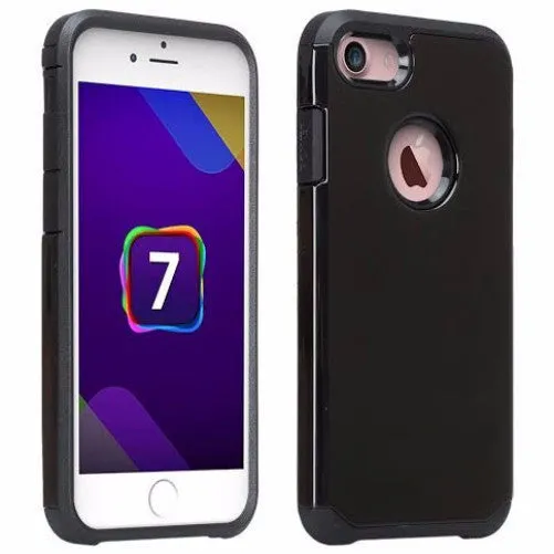 Apple iPhone 8 Case, Slim Hybrid Dual Layer Case Cover for iPhone 8 - Black