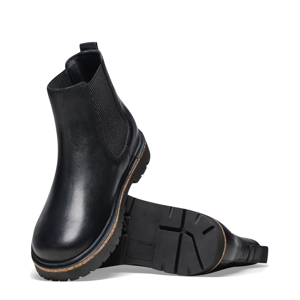 Birkenstock Women's Highwood Leather Pull On Chelsea Boot in Black