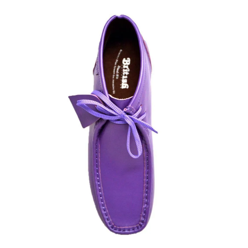 British Walkers New Castle 2 Wallabee Boots Men's Purple Leather