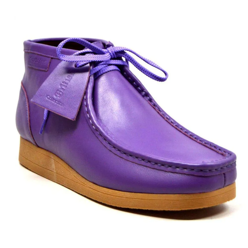 British Walkers New Castle 2 Wallabee Boots Men's Purple Leather