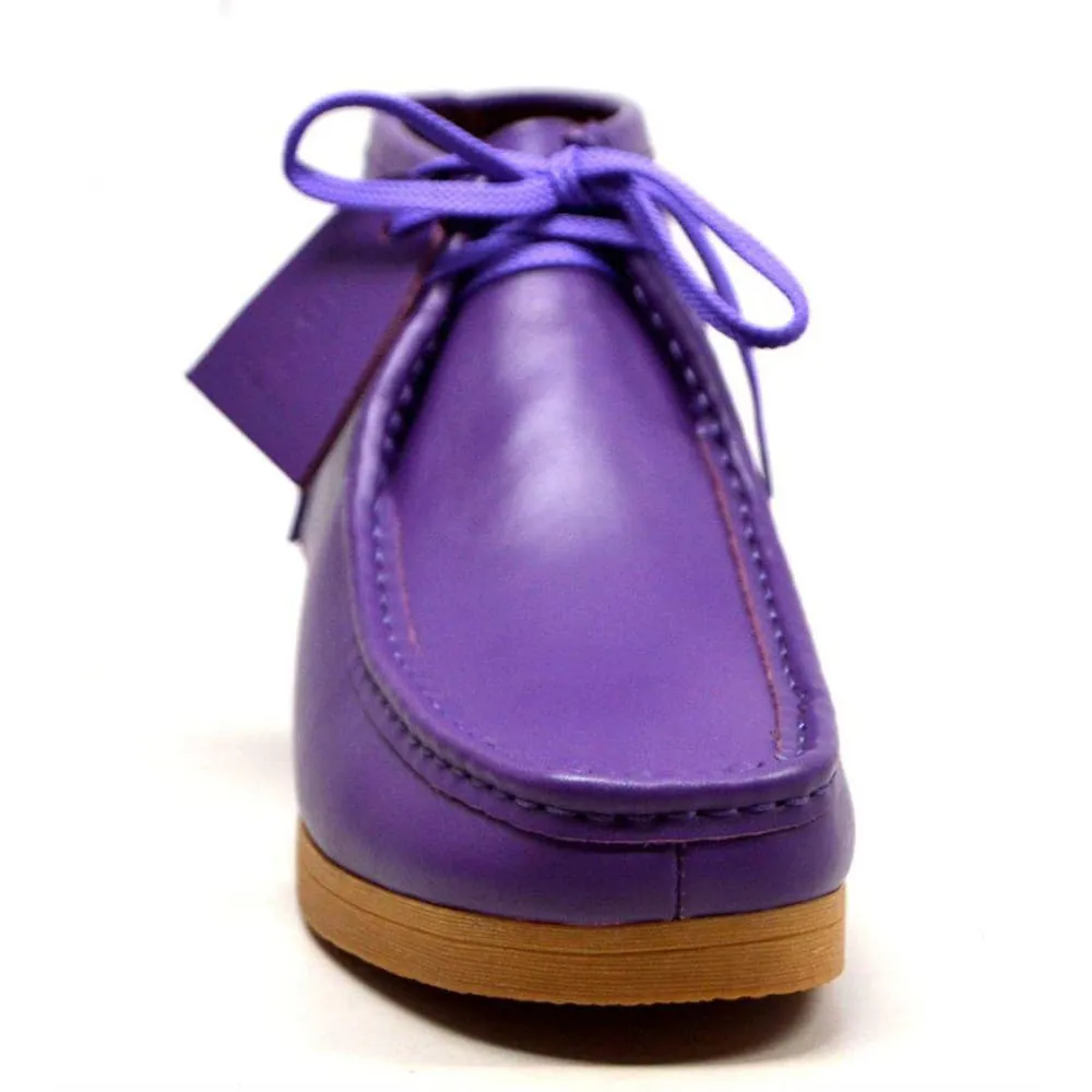 British Walkers New Castle 2 Wallabee Boots Men's Purple Leather