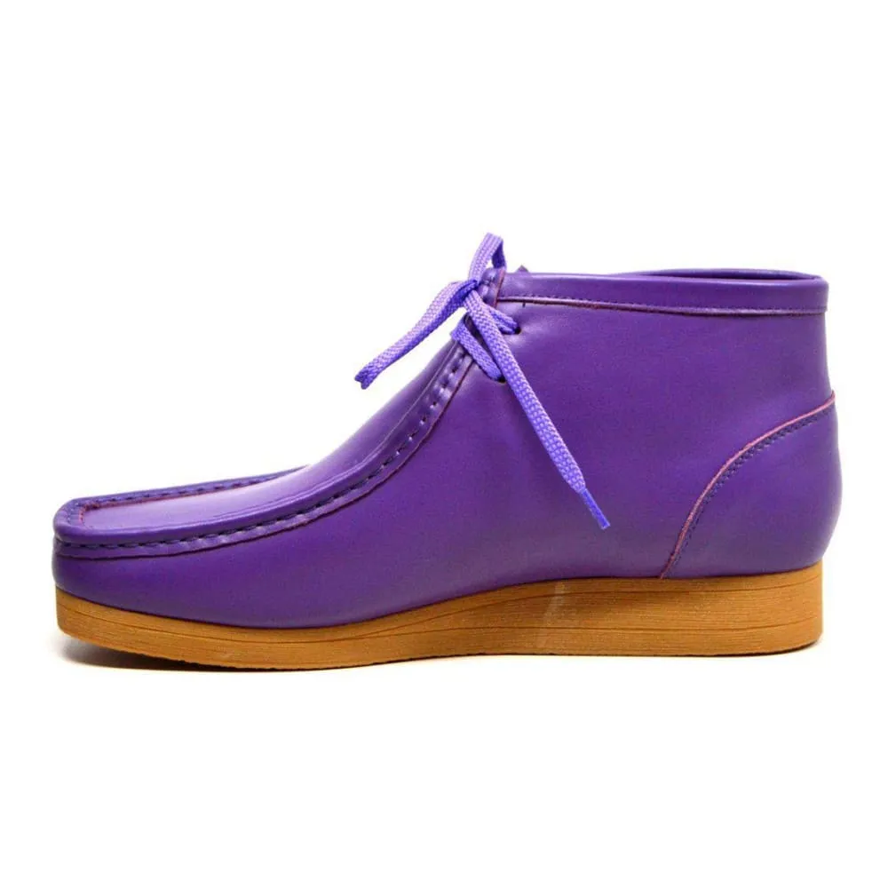 British Walkers New Castle 2 Wallabee Boots Men's Purple Leather