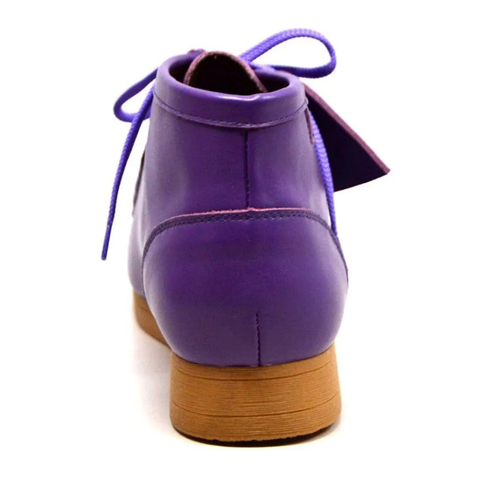 British Walkers New Castle 2 Wallabee Boots Men's Purple Leather