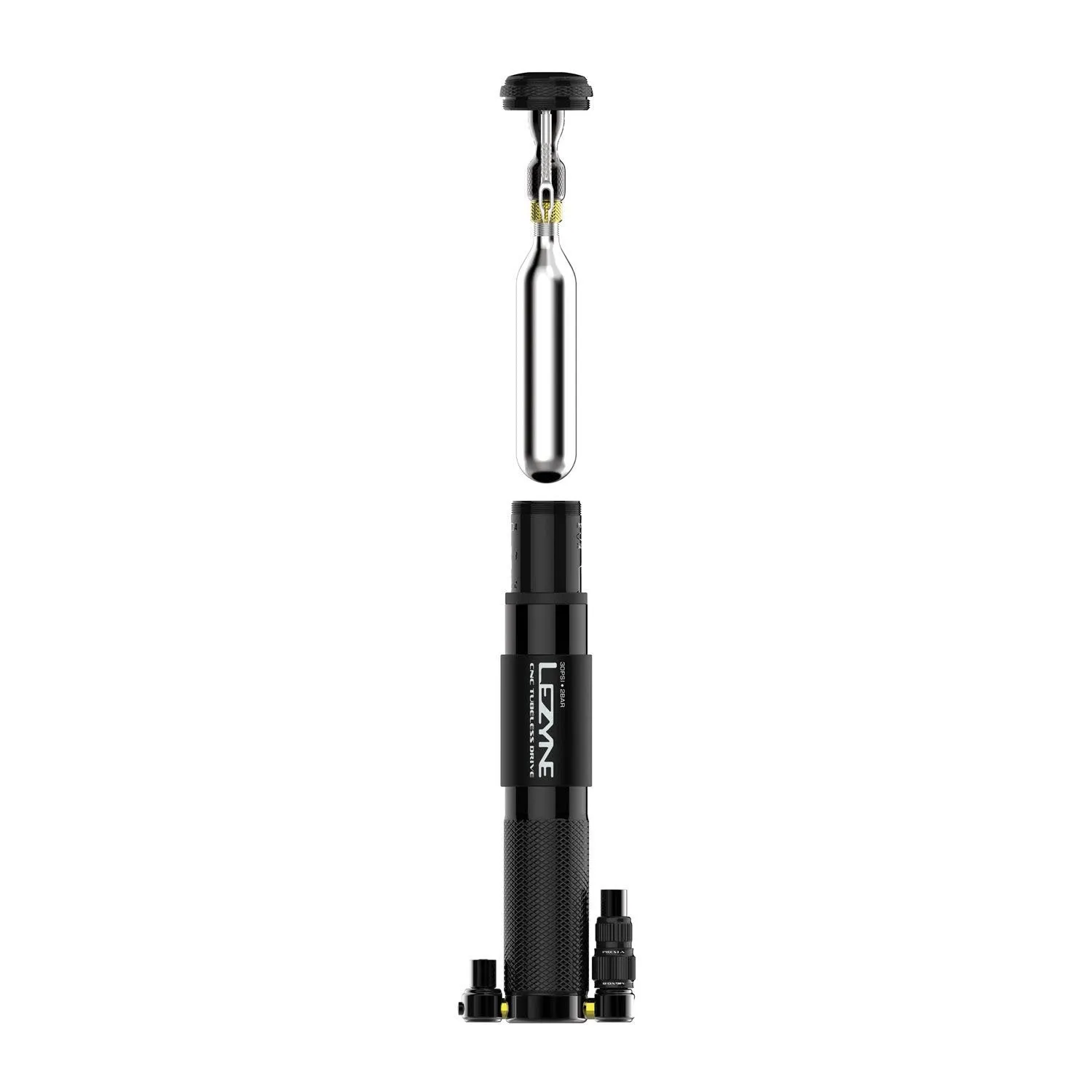 Lezyne CNC Tubeless Drive-3-In-1 Pump - Black
