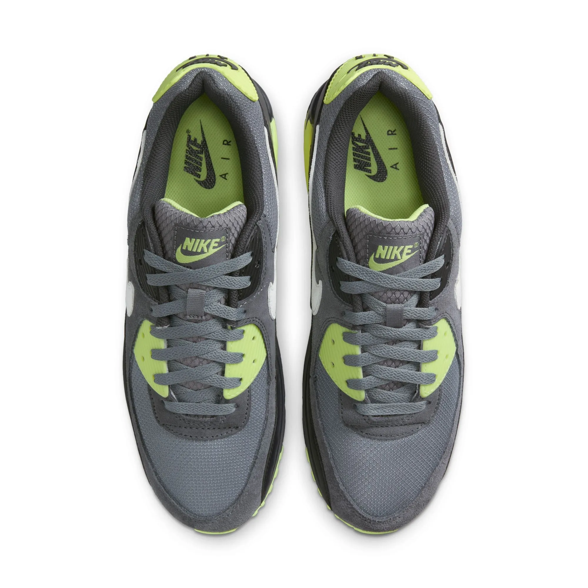 MENS NIKE AIR MAX 90 (SMOKE GREY/PHOTON DUST/LT LEMON TWIST)