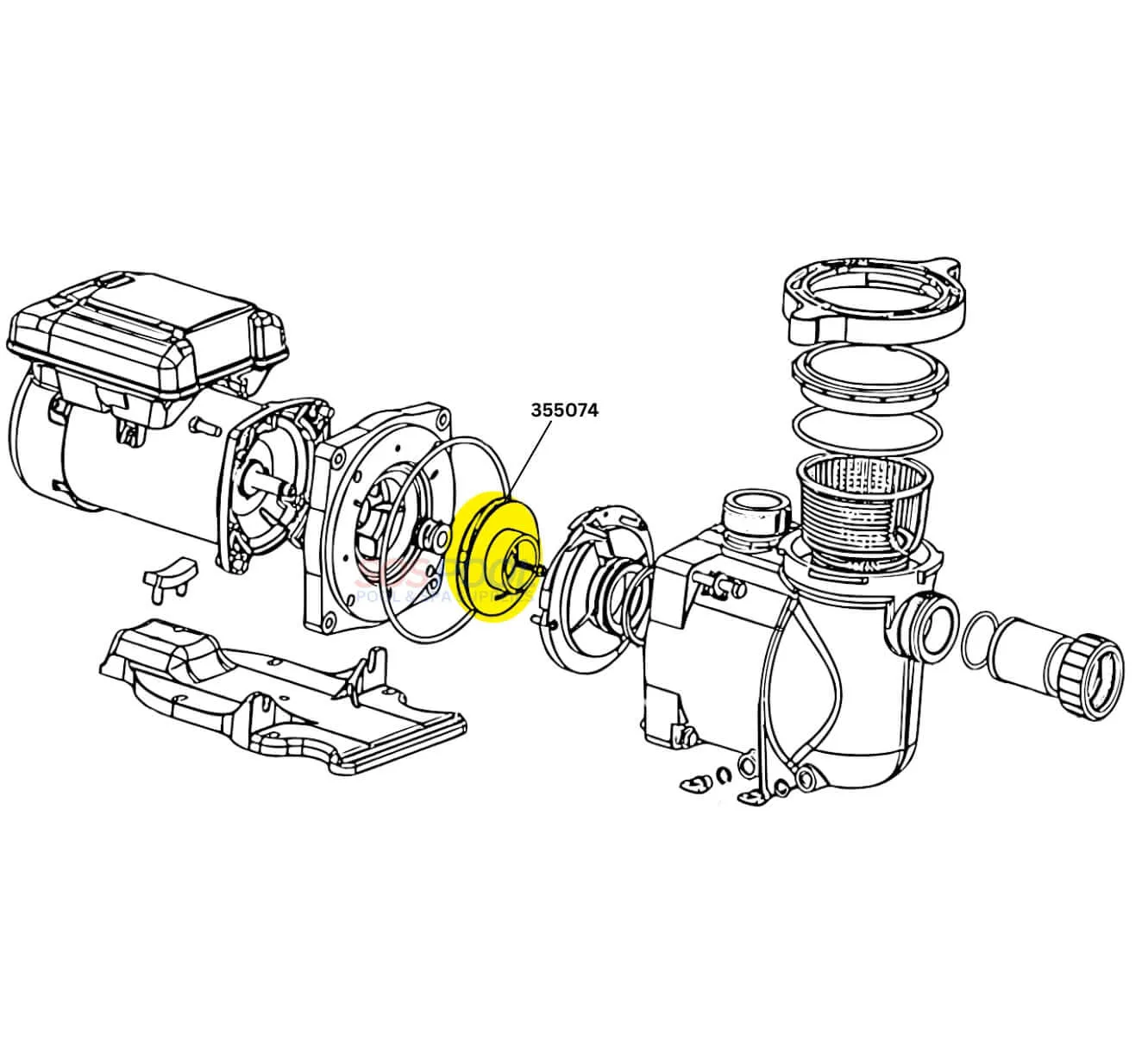 Pentair Impeller Assembly For SuperMax and SuperFlo Pumps | 1.5 HP | 355074