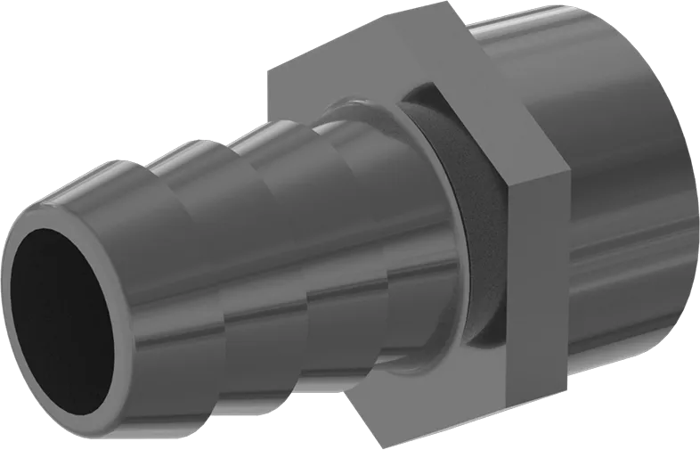 Plastic Barbed Hose Fitting - 3/4" NPT to 3/4" Hose Barb