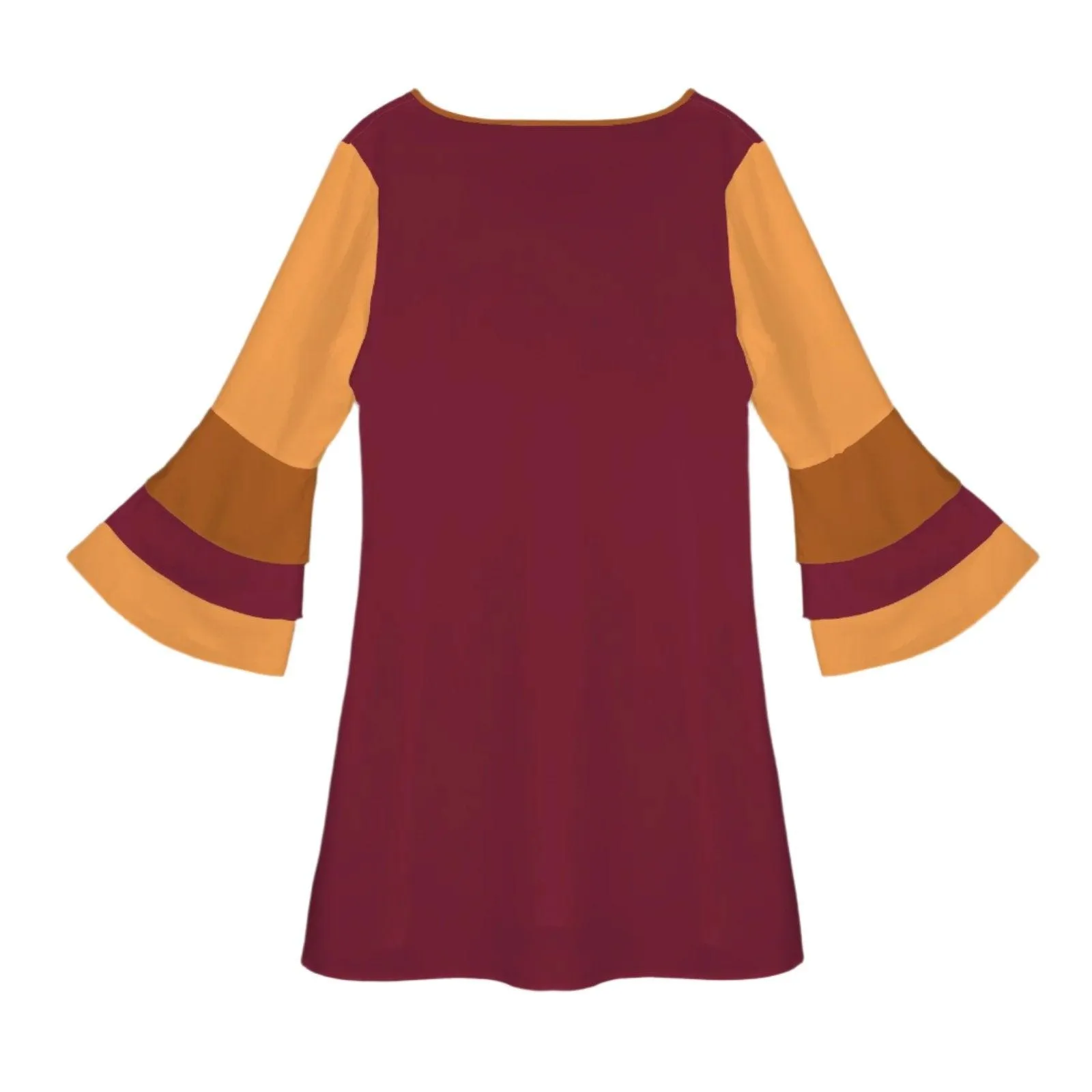 Renai Color Block Bell Sleeve Dress