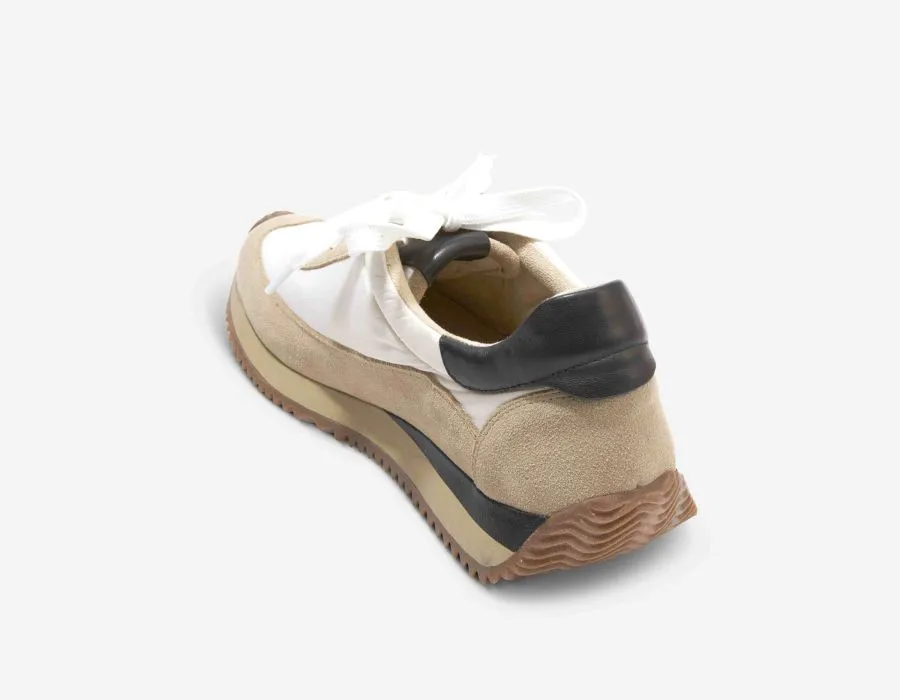 Vaneli: Queen Tennis Shoe in Beige Suede