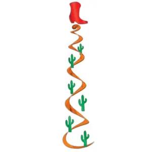 Western Whirls - Set Of 3, 30-Inch Decorative Whirls With Fun Cowboy Designs