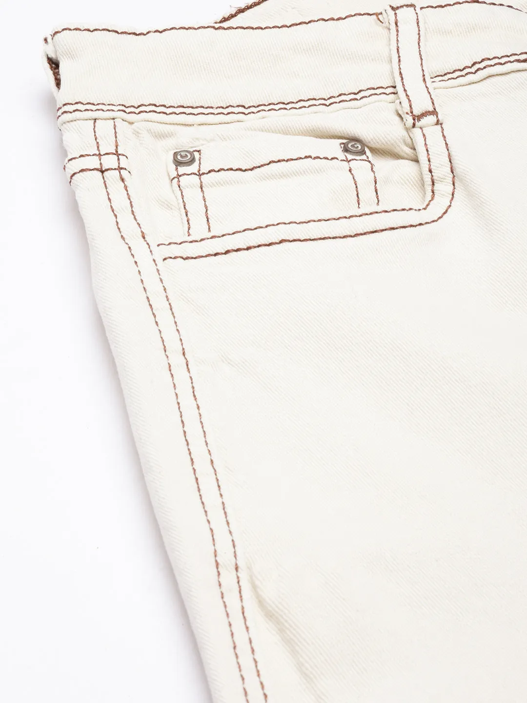 Women Straight Fit Denim Cream Corgo Jean